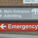Exterior signage at St. Marys Memorial Hospital