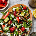 Strawberry Walnut Salad with Goat Cheese