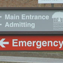 Main Entrance and Emergency Department Signage at 